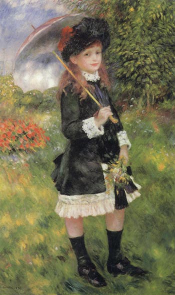 Pierre Renoir Girl with Parasol (Aline Nunes)